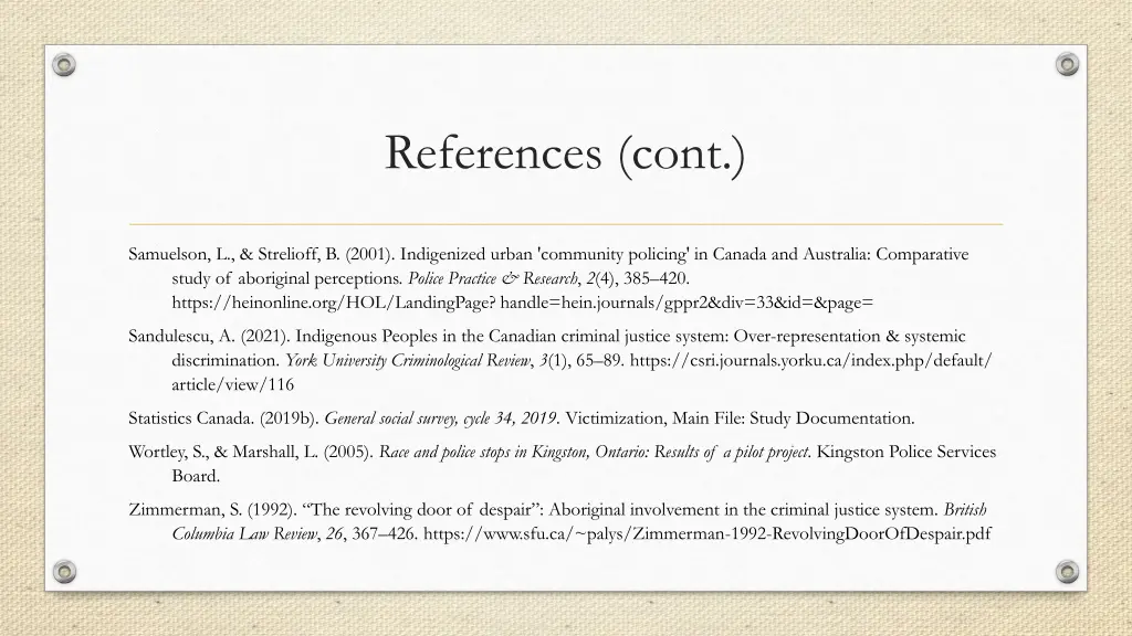 references cont
