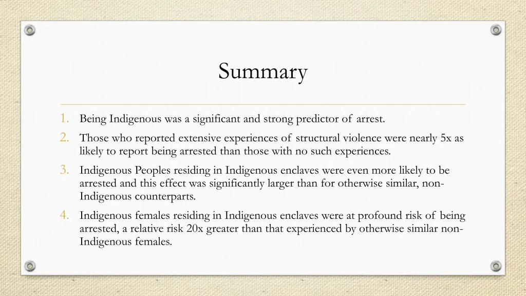 summary