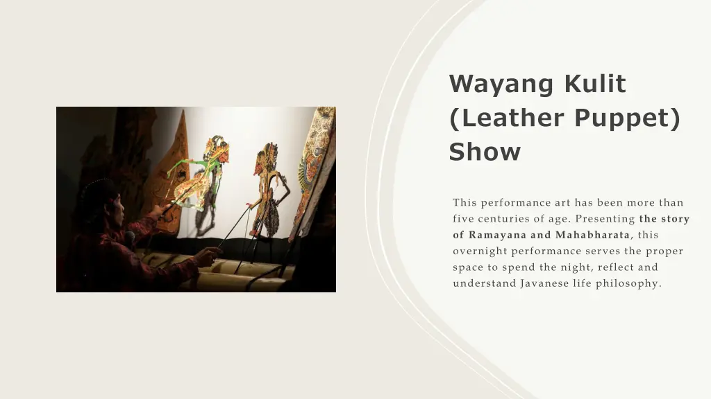 wayang kulit leather puppet show