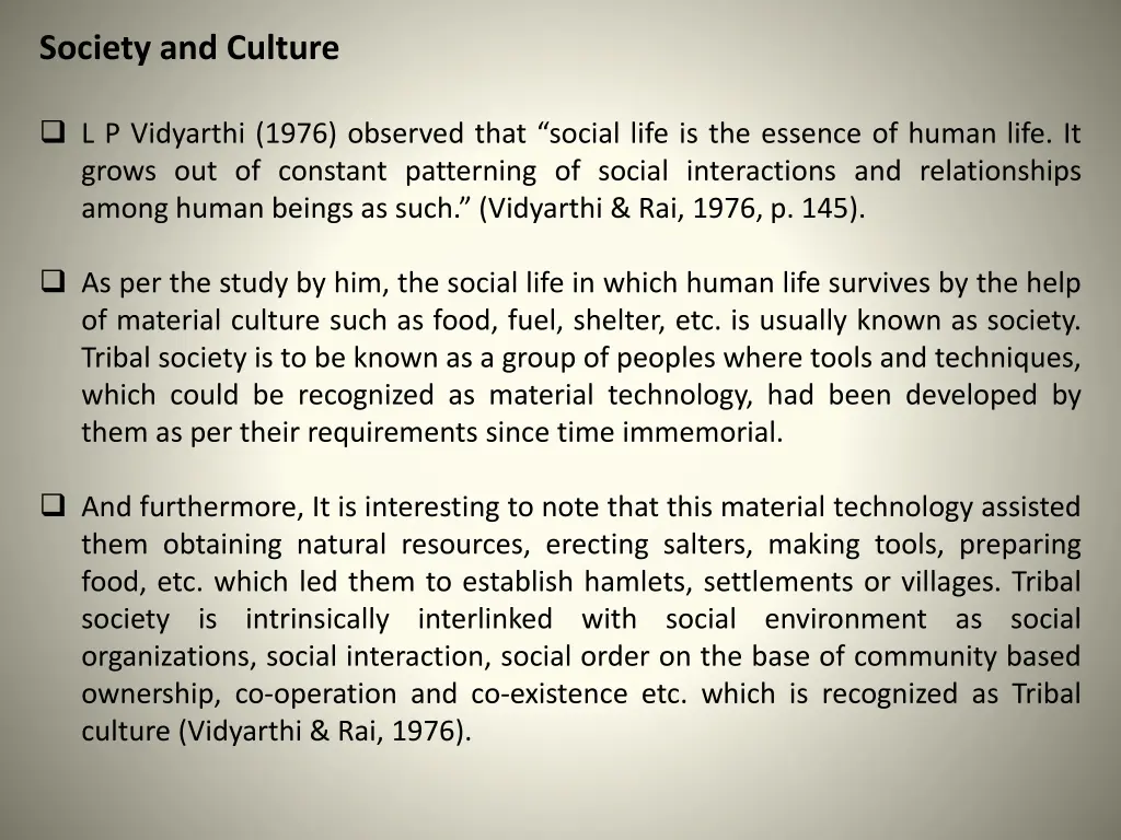 society and culture