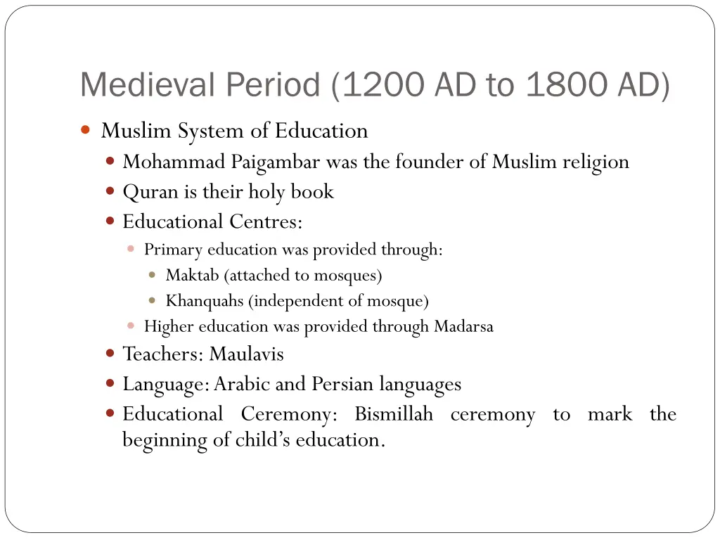 medieval period 1200 ad to 1800 ad