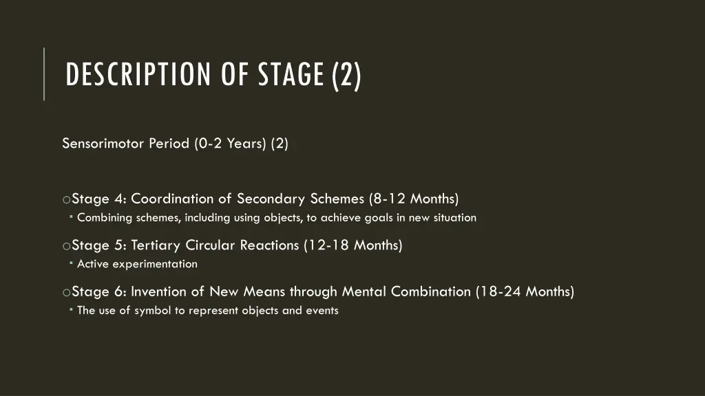description of stage 2