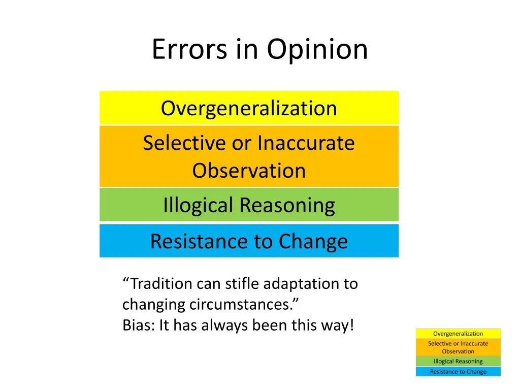 errors in opinion 4