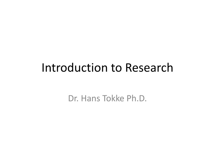 introduction to research