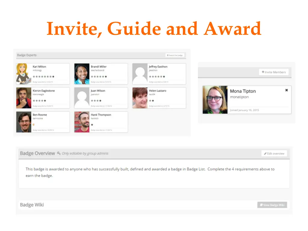 invite guide and award