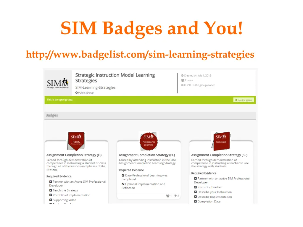 sim badges and you