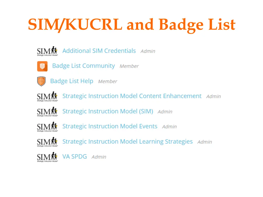 sim kucrl and badge list