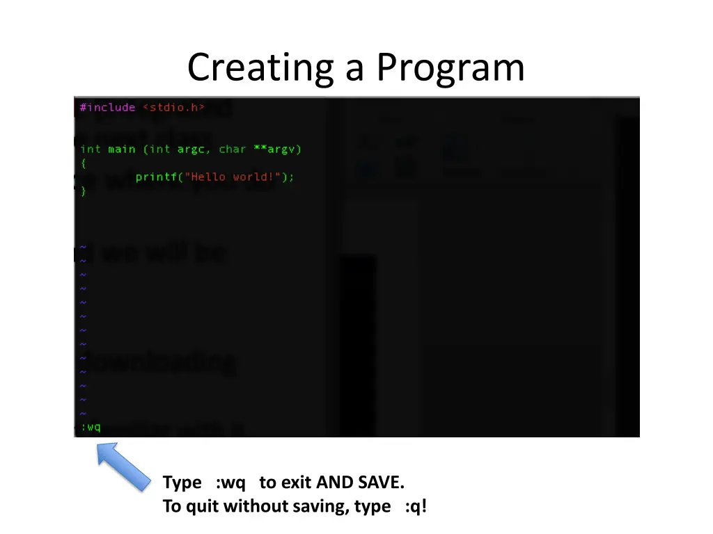 creating a program 5