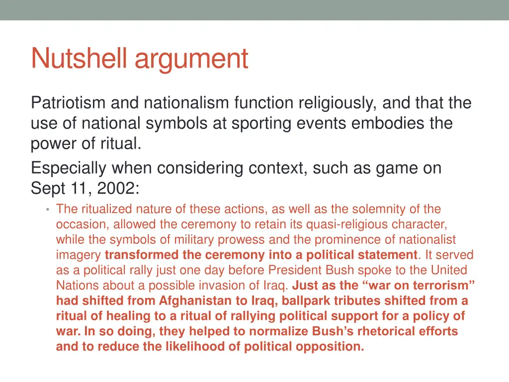 nutshell argument