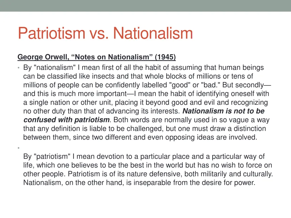 patriotism vs nationalism