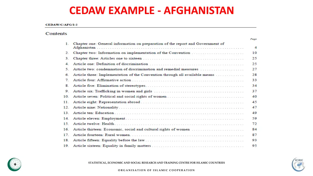 cedaw example afghanistan
