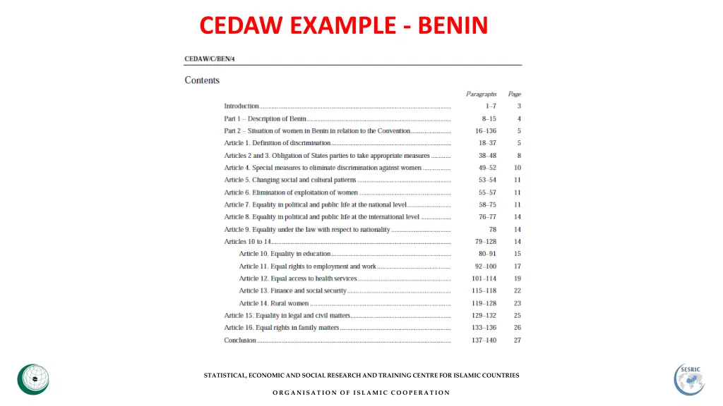 cedaw example benin