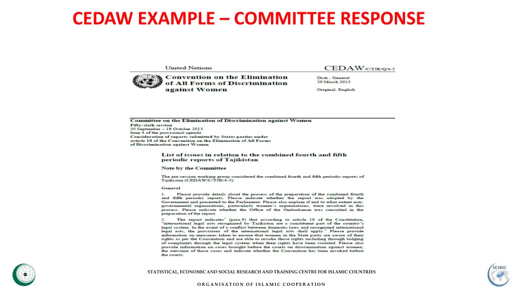 cedaw example committee response