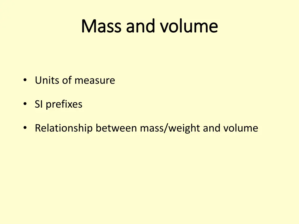 mass and volume mass and volume 1