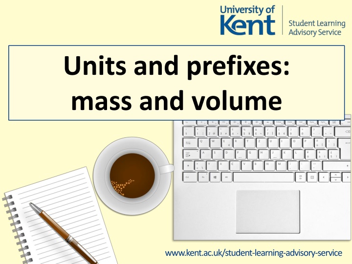 units and prefixes mass and volume
