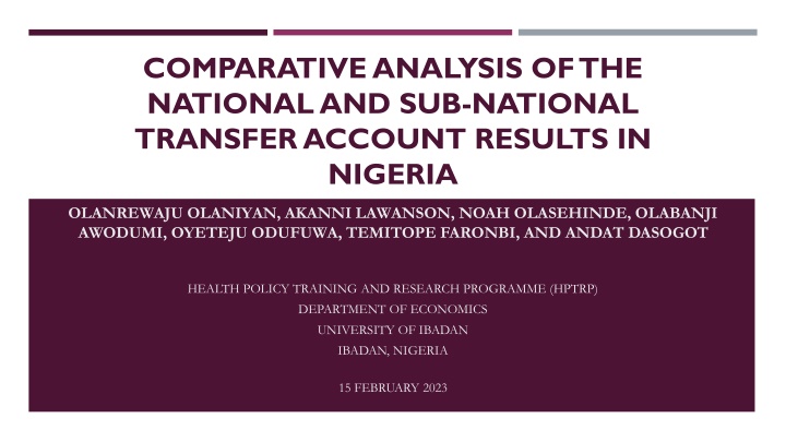 comparative analysis of the national