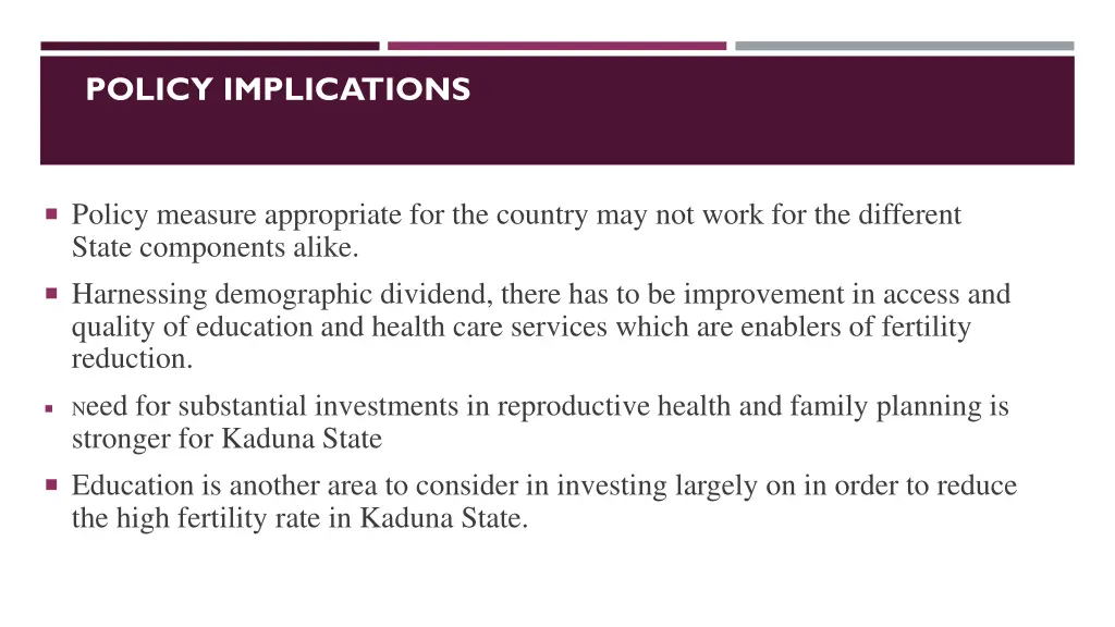policy implications
