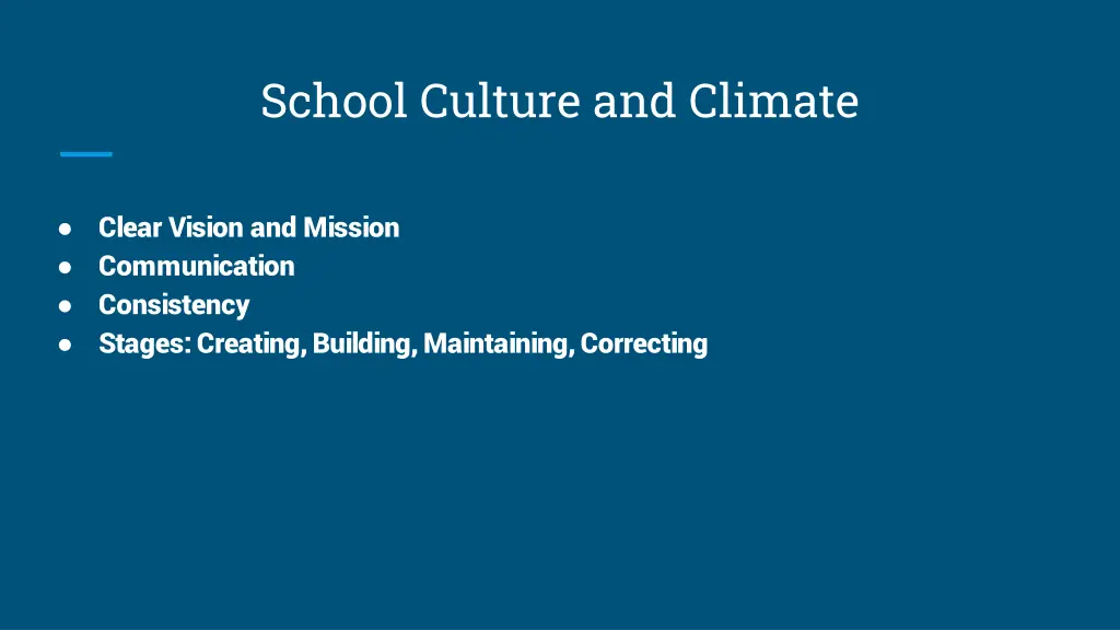 school culture and climate