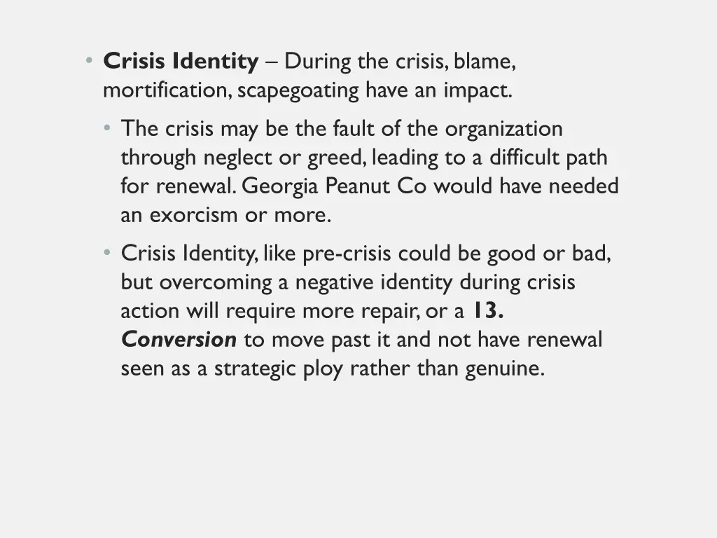 crisis identity during the crisis blame