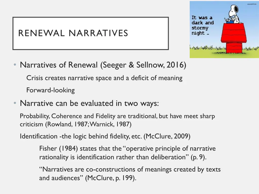 renewal narratives