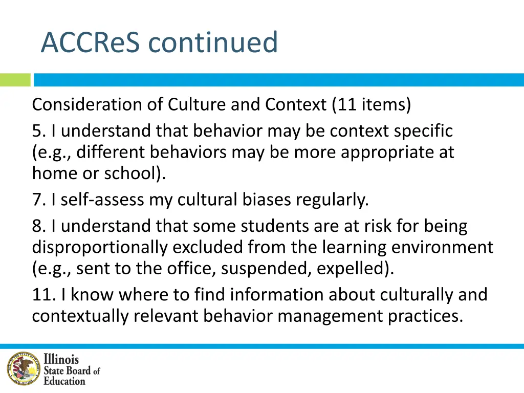 accres continued