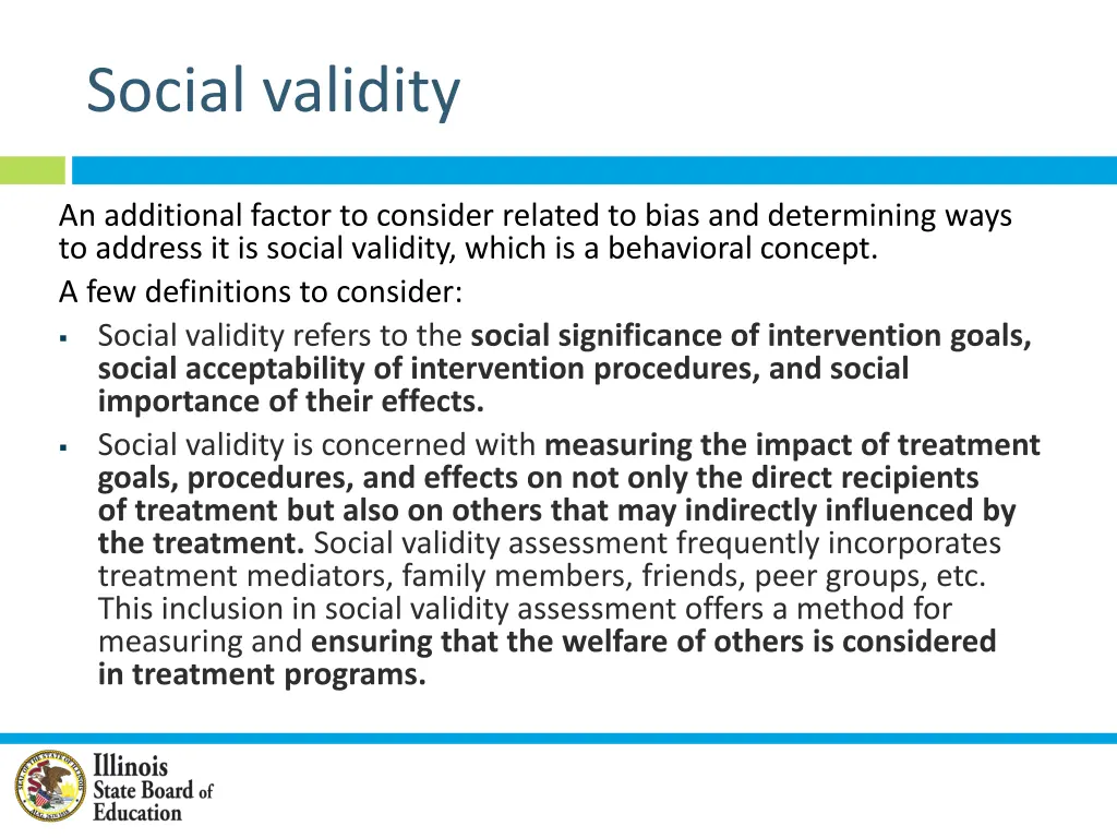 social validity