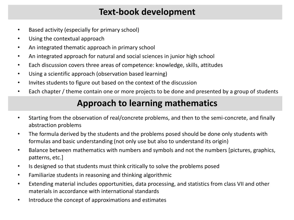 text book development