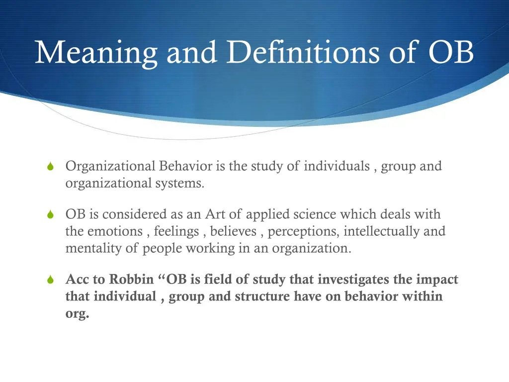 meaning and definitions of ob