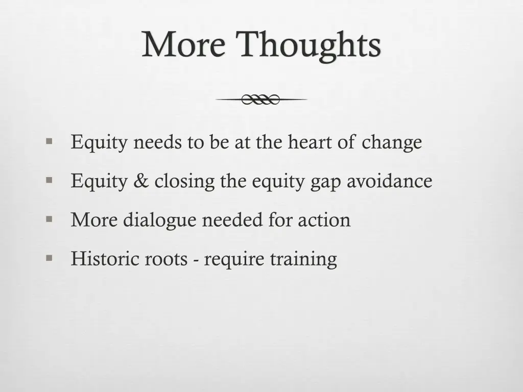 more thoughts