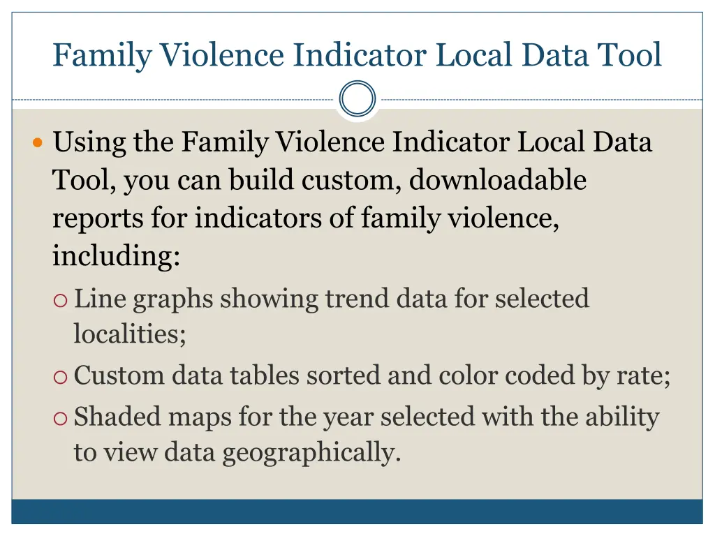 family violence indicator local data tool