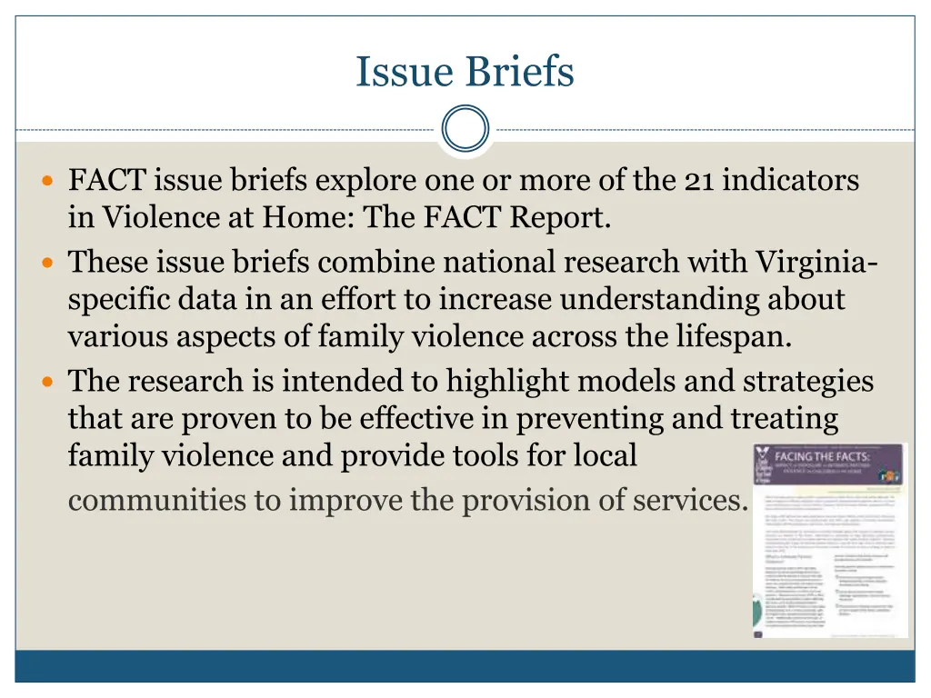 issue briefs