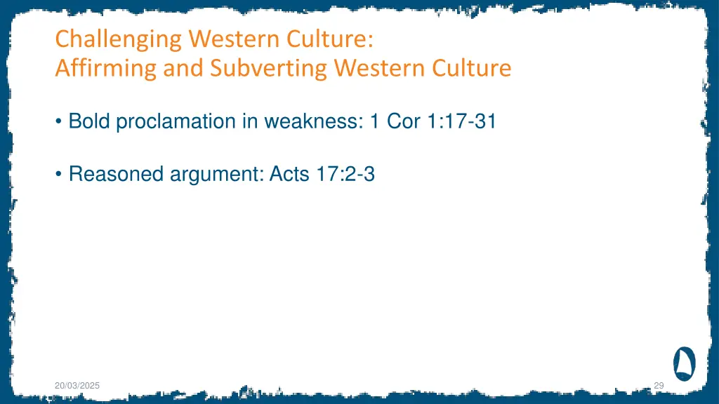 challenging western culture affirming