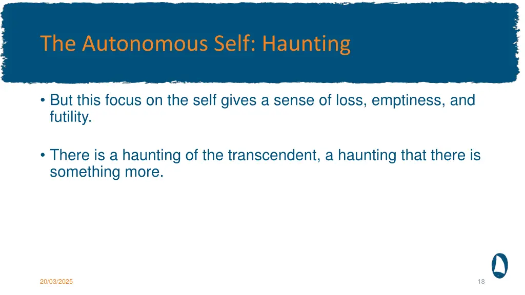 the autonomous self haunting