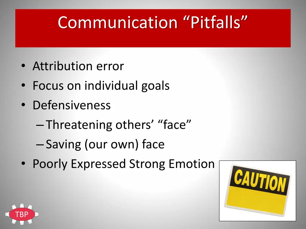 communication pitfalls