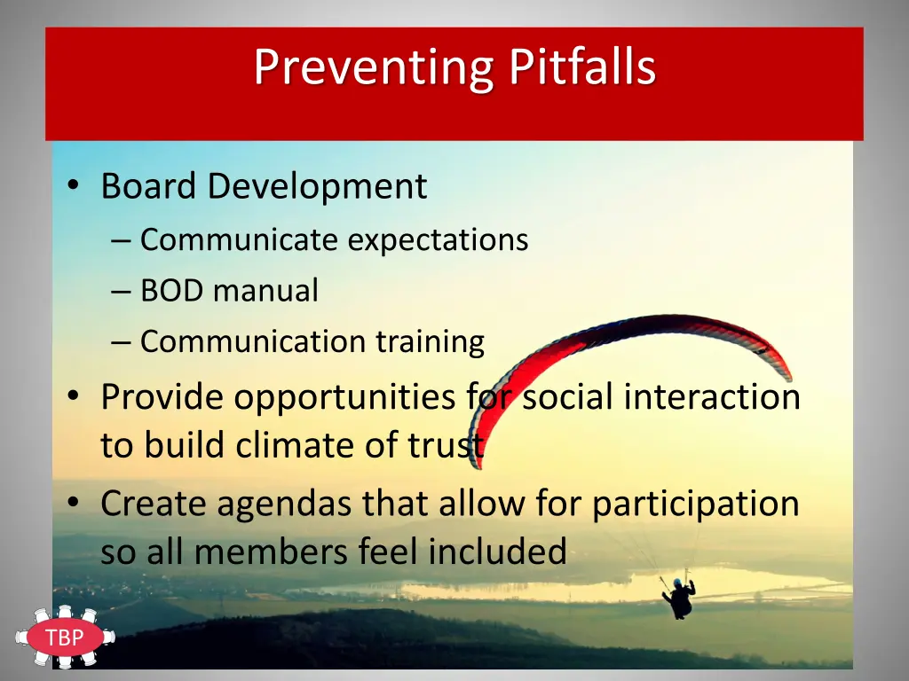 preventing pitfalls