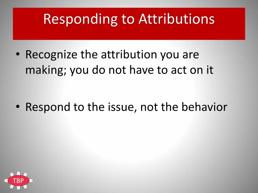 responding to attributions