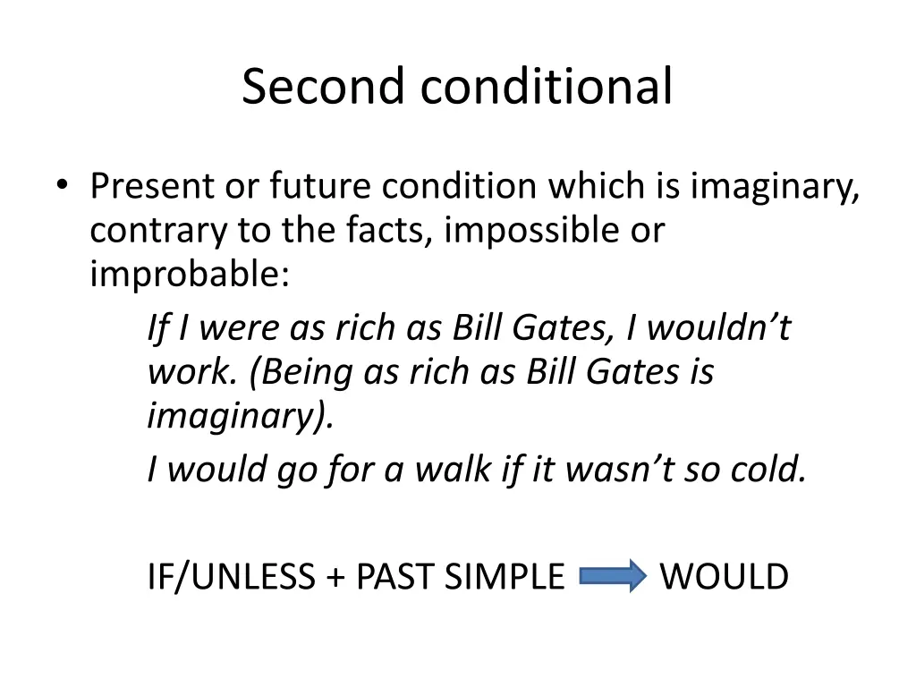 second conditional