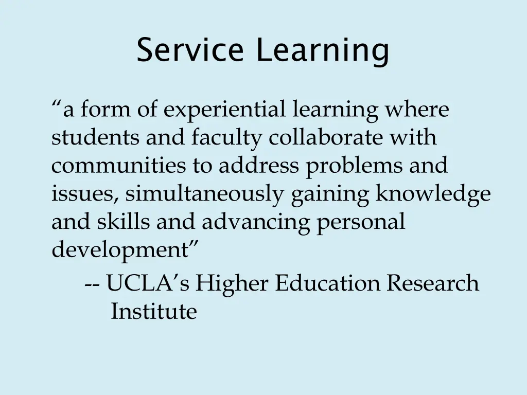 service learning