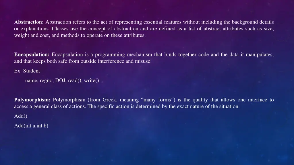abstraction abstraction refers