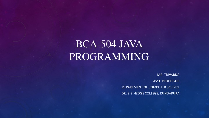 bca 504 java programming