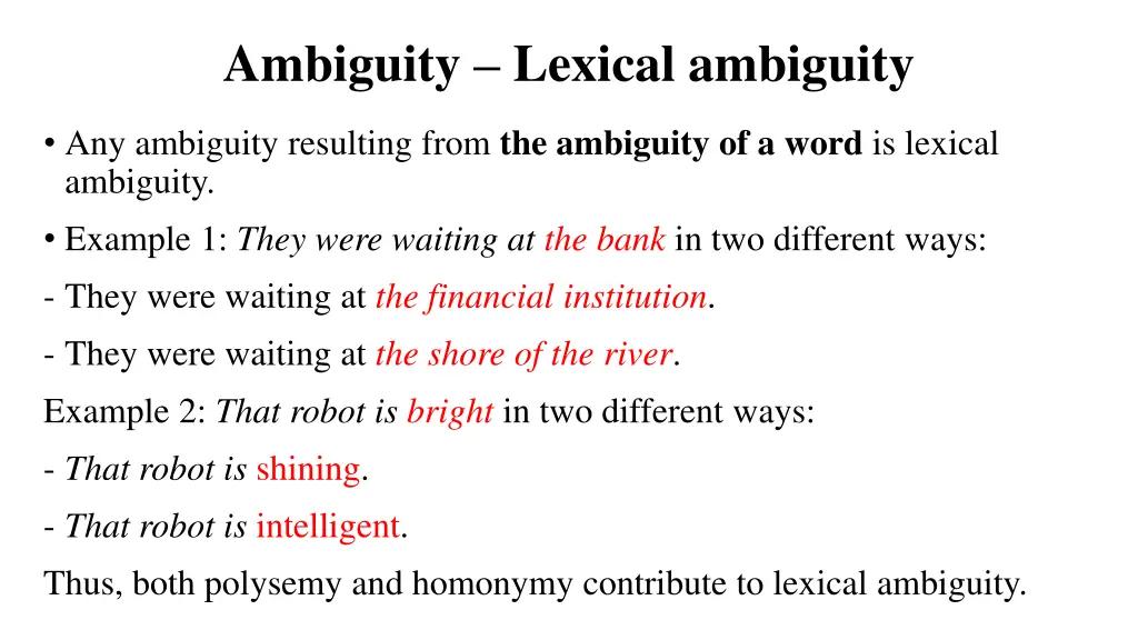 ambiguity lexical ambiguity