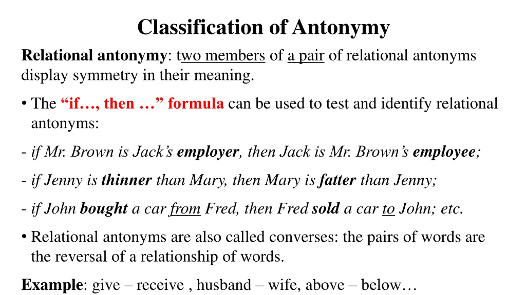 classification of antonymy relational antonymy