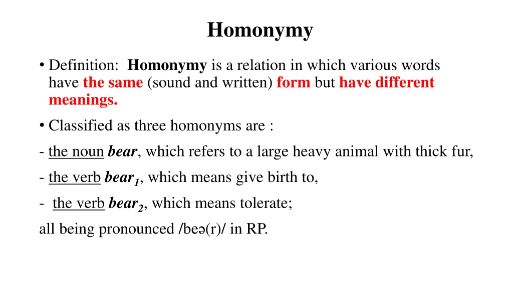 homonymy