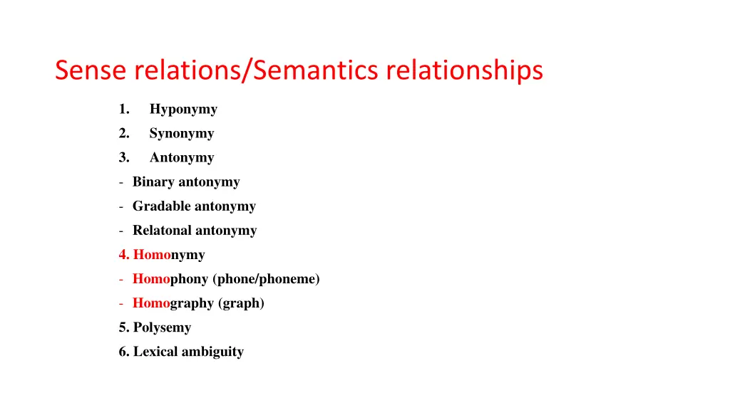 sense relations semantics relationships 1