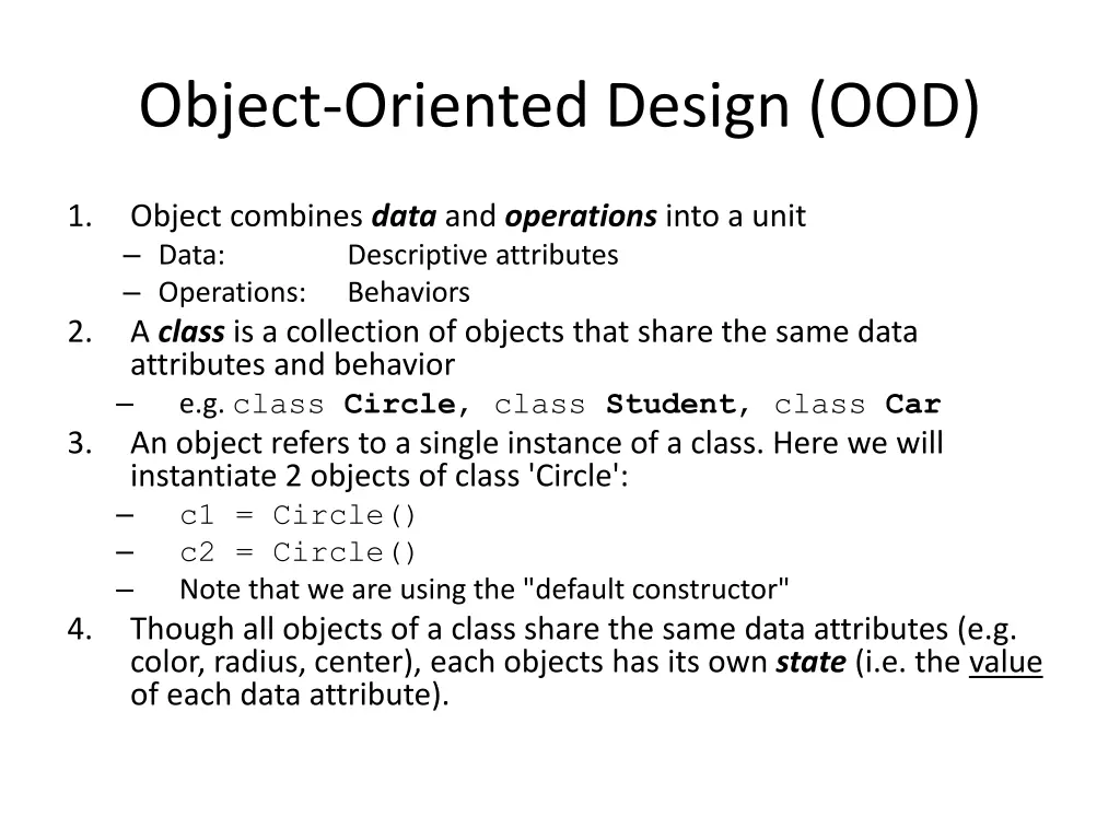 object oriented design ood