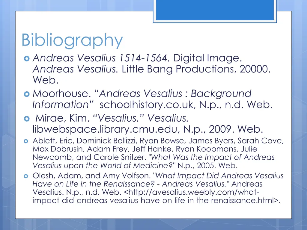 bibliography andreas vesalius 1514 1564 digital