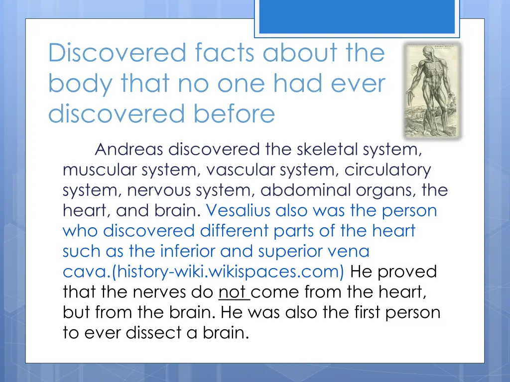 discovered facts about the body that