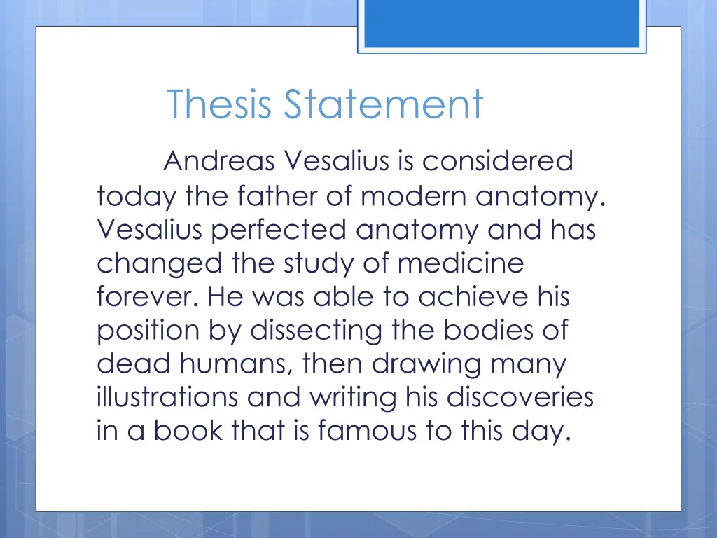 thesis statement