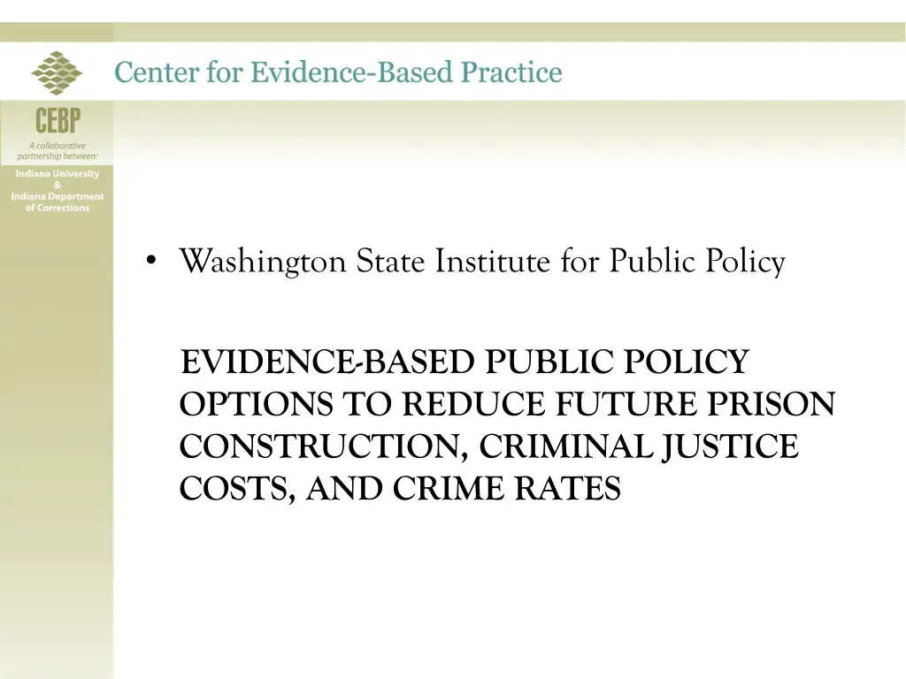 washington state institute for public policy