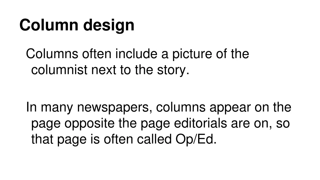 column design
